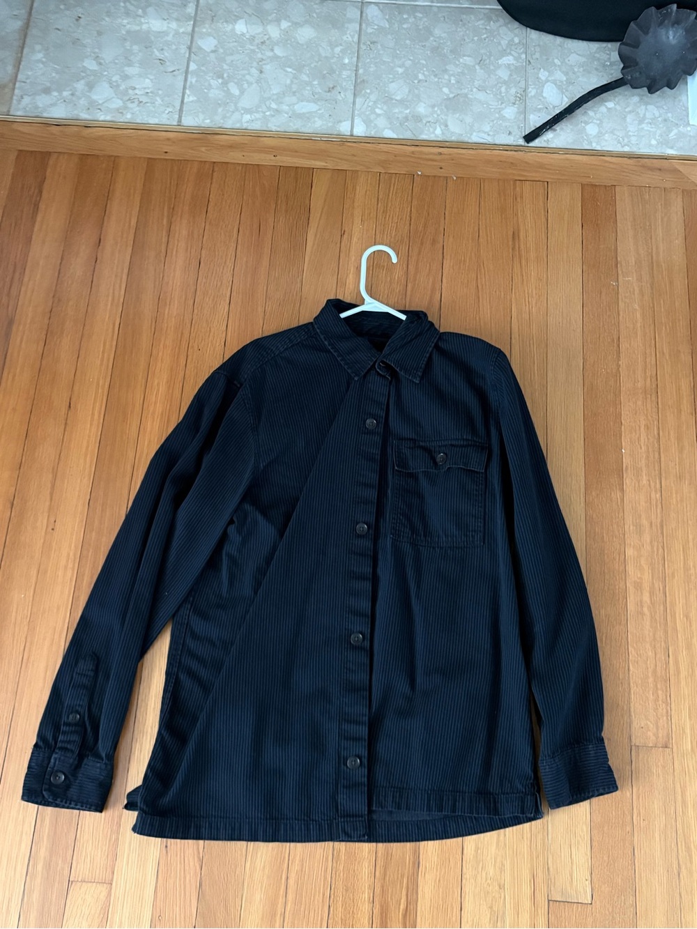 GAP Men's Black Corduroy Button-Down Shirt